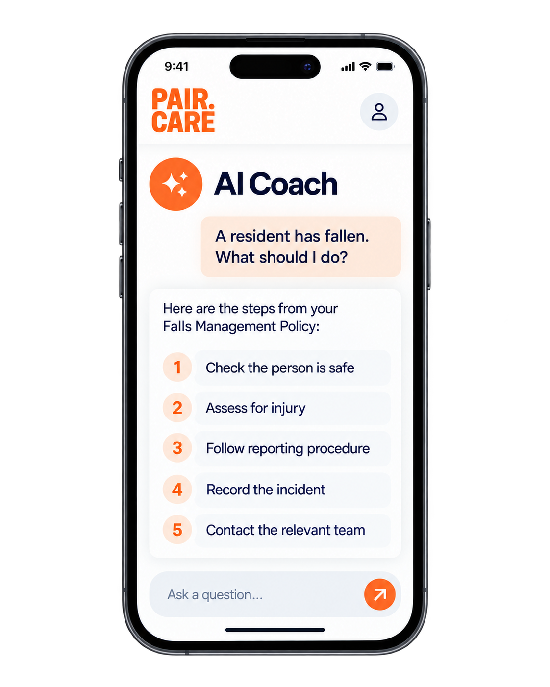 Pair.Care AI Coach mobile application